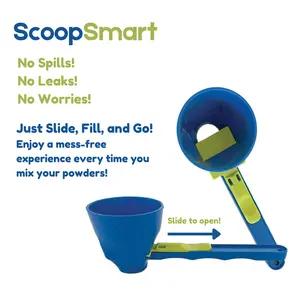 ScoopSmart Funnel Scoop - For Powders, Drinks, Baby Formula and K-Cups