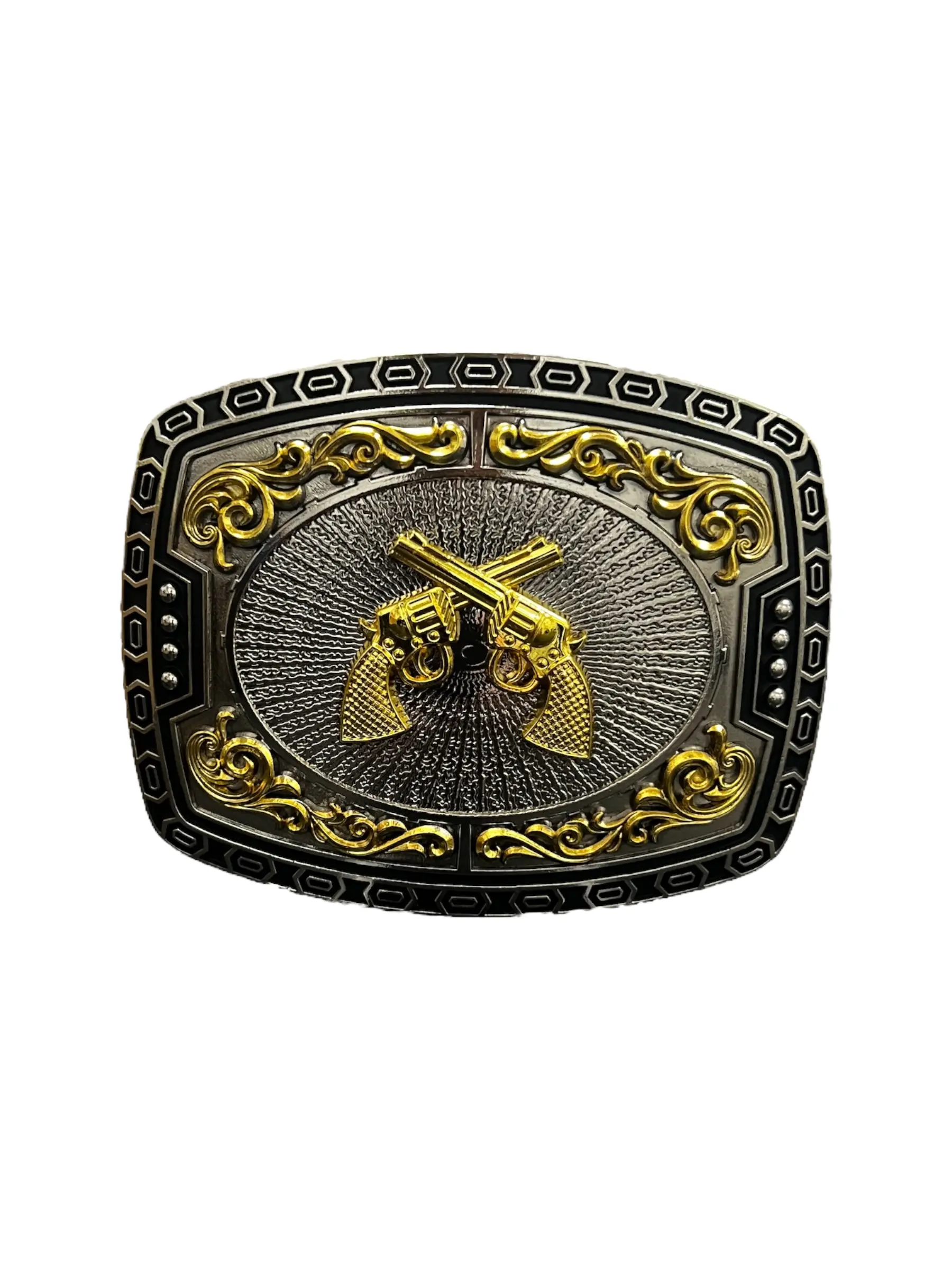 Western Style Cowboy Buckle Hebilla Vaquera con Pistolas