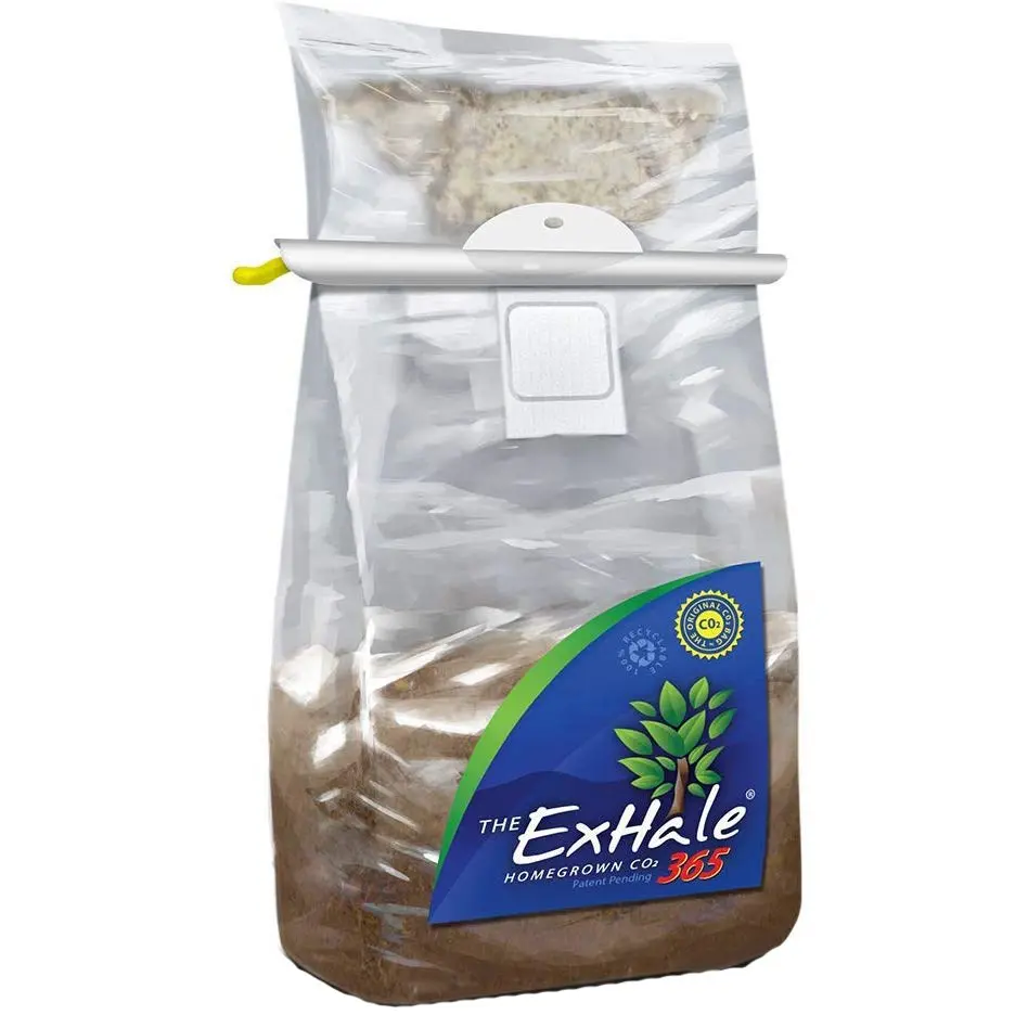ExHale EXEGCF365E Self-Activated Homegrown CO2 Plant System, 6 x 9 x 8 in., Brown & White Media, Peak Production Time (Garden Pot Accessory)