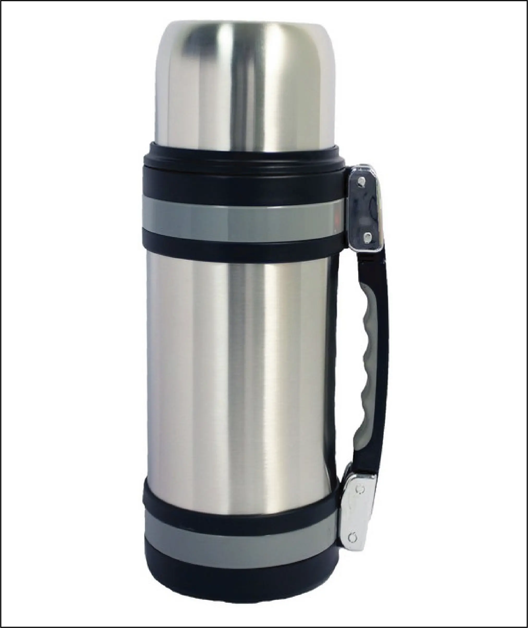 AT1580 50 Oz Vacuum Insulated Wide Mouth Bottle with Shoulder Strap for Easy Carrying and Secure Grip