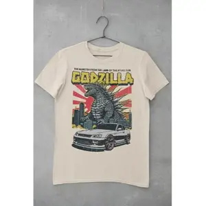 Godzilla and GTR Vintage Unisex Graphic Tee - Retro Unis