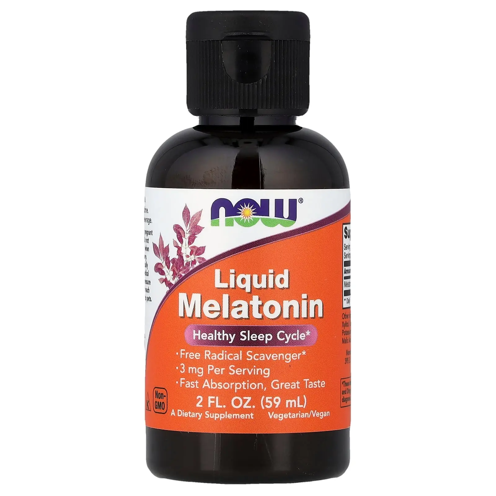 NOW Foods Liquid Melatonin, 2 fl oz (59 ml)