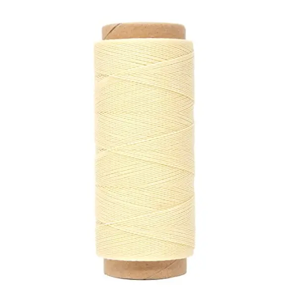 0.45mm Round Waxed Thread for Leather Sewing Leather Thread Wax String Polyester Cord for Leather Craft Stitching Bookbinding