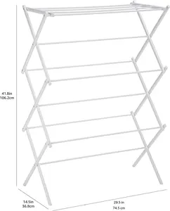 Foldable Portable Laundry Rack for Air Drying Clothing, Indoor Outdoor Use
