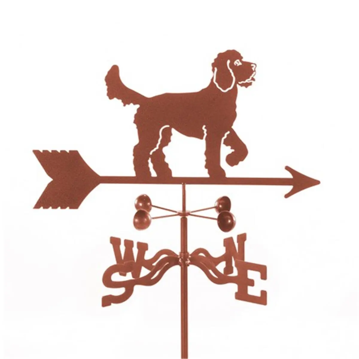 212 MAIN Golden Doodle Dog Weathervane, EZ Vane Steel Laser-Cut Roof-Mounted Outdoor Decor, 25x21x9 in Outdoor Decor Piece