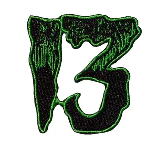 Unlucky 13 Green Iron-On Patch