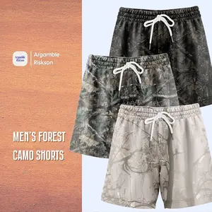 Pack 3 Camo Shorts With 5 Inch Inseam – Realistic Camouflage, Breathable, Athletic-Inspired Design – Ideal for Gym, Daily Wear, Outdoor Activities – Perfect Gift for Dad, Beloved Son, and Sports-Loving Friends