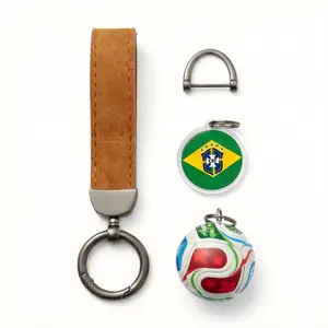 Mini Soccer Ball Keychain - Football Themed Key Ring for Soccer Fans, Colorful Sports Keychain with Metal Chain, Perfect Soccer Gift for Kids, Boys, Men & Soccer Lovers