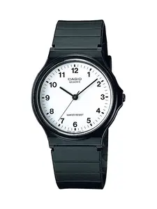 Casio MQ-24 Analog Watch – Black Case, White Dial
