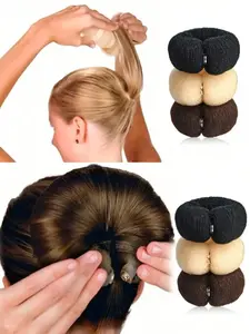 DIY Hair Bun Maker Tool, 17cm Foam Round Net Hair Circle, Ballet Style Hair Accessory, Ponytail Holder, Easy Hairstyle Making Kit, Hair Band