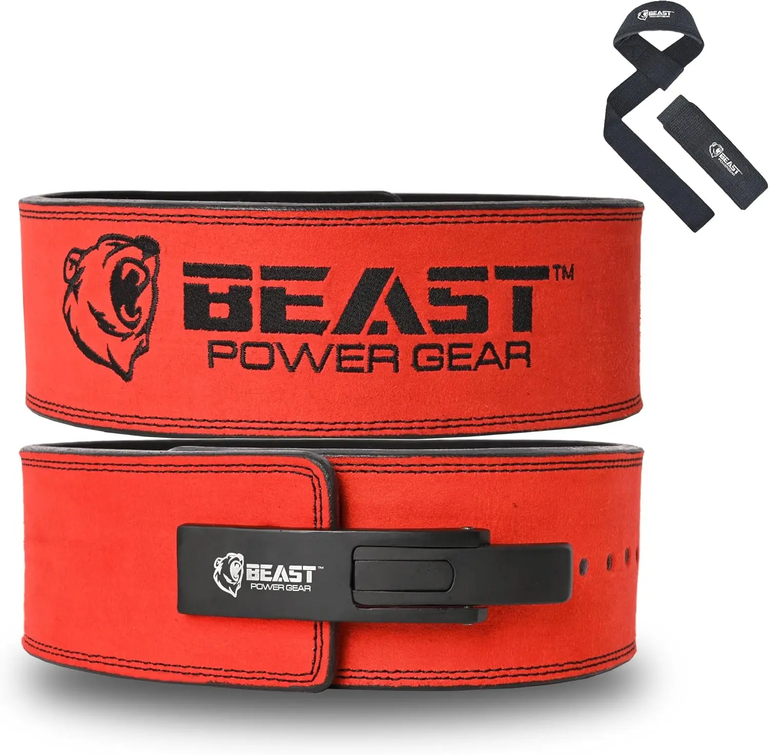 Weight Lifting Belt Lever Buckle 10MM 13MM Thick & 4 Inches Free Strap Weightlifting Belt, Gym Belt for Powerlifting, Lever Belt for Men Women