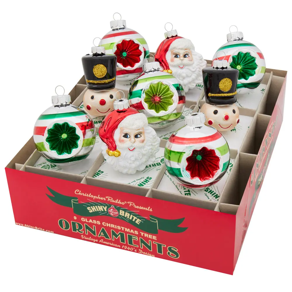 HOLIDAY SPLENDOR 9 COUNT 2.5" REFLECTOR ROUNDS & FIGURES HOLIDAY SPLENDOR 9 COUNT 2.5" REFLECTOR ROUNDS & FIGURES