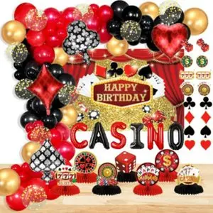 Casino theme party decorations casino birthday party decorations supplies las vegas party decorations poker happy birthday backdrop casino honeycomb centerpieces casino balloons garland