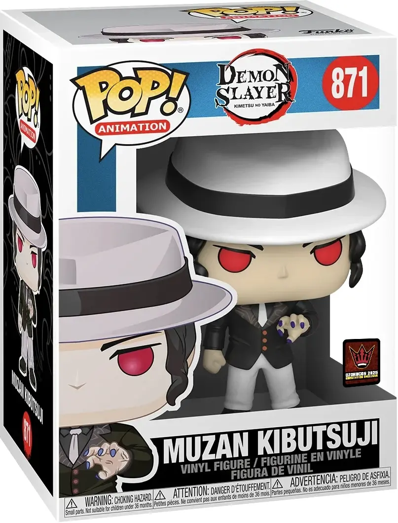 Funko Pop! Anime Demon Slayer Muzan Kibutsuji (Ozokucon Exclusive) New Vinyl Bobblehead - Iconic Look Anime Figure, Collectible Display Item for Fans, Anime Figures