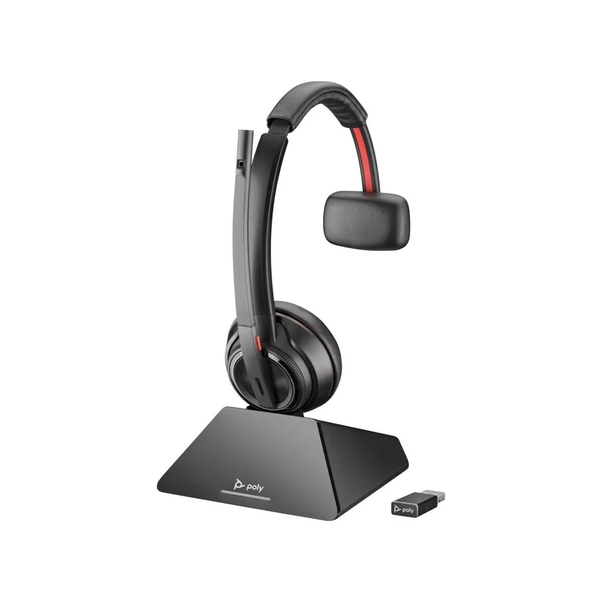 HPI Poly 77T29AA-ABA Savi 8210 UC Wireless Noise-Canceling Headset, 1920-1930 MHz DECT Cordless Connection, USB-A Interface, 1.45 lbs, Long Range, Home & Office-Ready Portable Audio Headset, Wireless Headset
