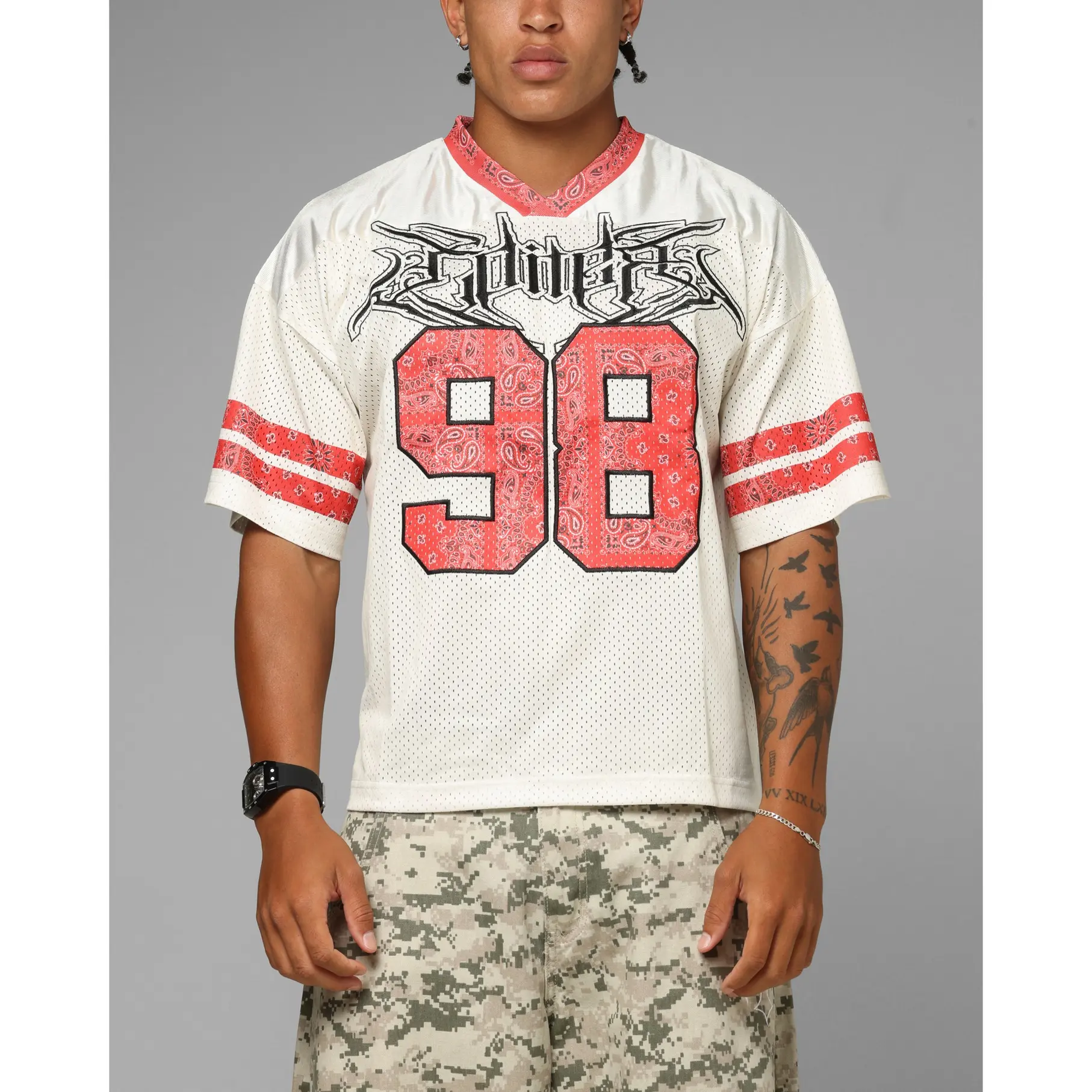 Loiter Hardcore Jersey Off White/Red