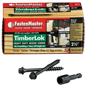 212 MAIN FastenMaster FMTLOK212-50 2.5 in. Code-Stamped Corrosion-Resistant Hardware Timberlok Heavy-Duty Wood Screw - 50 Pack