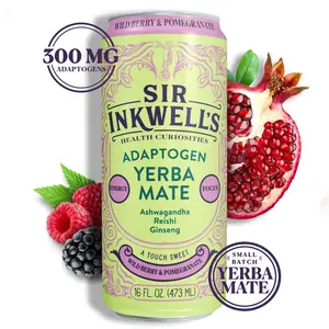 Adaptogen Infused Wild Berry & Pomegranate Yerba Mate (12 Cans)
