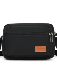 Men's Casual Solid Color Crossbody Bag, Fashionable Multi-layer Zipper Crossbody Bag for Daily Used, Casual Trendy Versatile High-quality Daily Commuting Bag