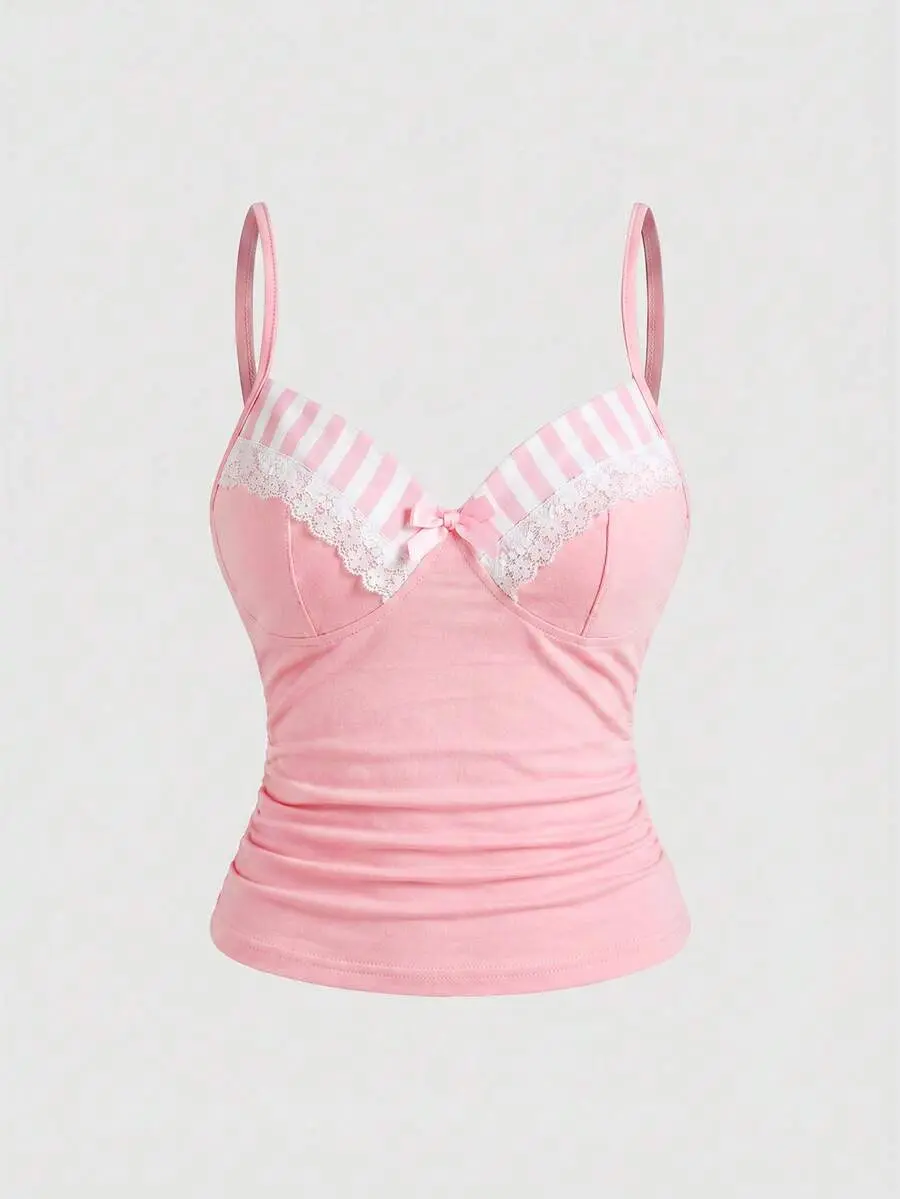 Y2K Piano Key Print Sexy Camisole Top For Women