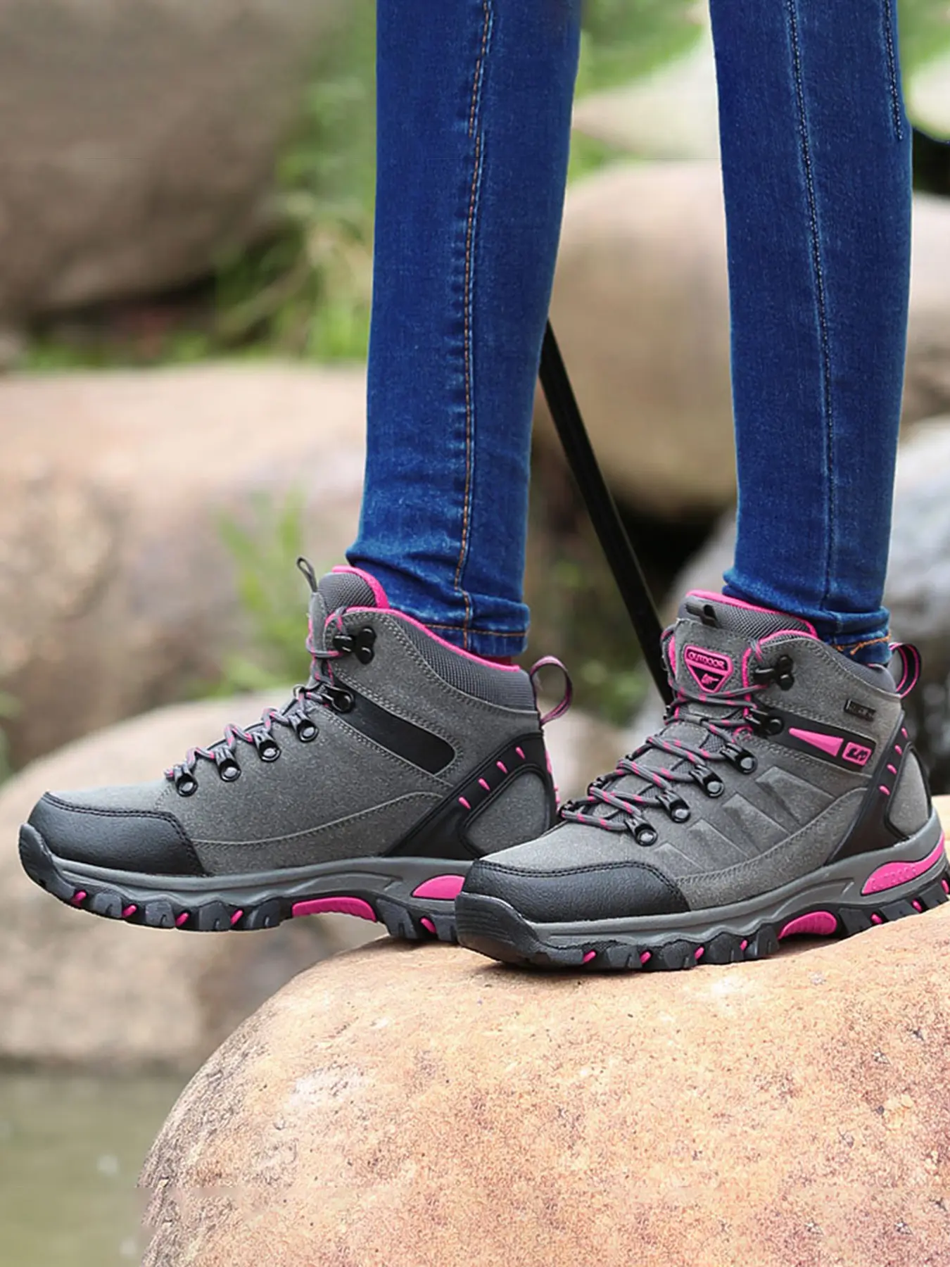 Women'S Tactical Hiking Boots - All-Season Outdoor Hiking Footwear Trekking Shoes Waterproof Hiking Shoes with Non-Slip Sole, Breathable Fabric Lining for Camping, Climbing, Travel Durable for Everyday & Extreme Terrain