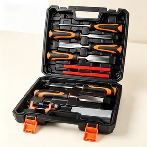 Professional Wood Carving Chisels Kit, 6Pcs Sharp Wood Chisels with Honing Guide, Sharpening Stone & Carpenter Pencils, Woodworking Tools for DIY & Professional Use, Includes Multiple Sizes (6-38mm)