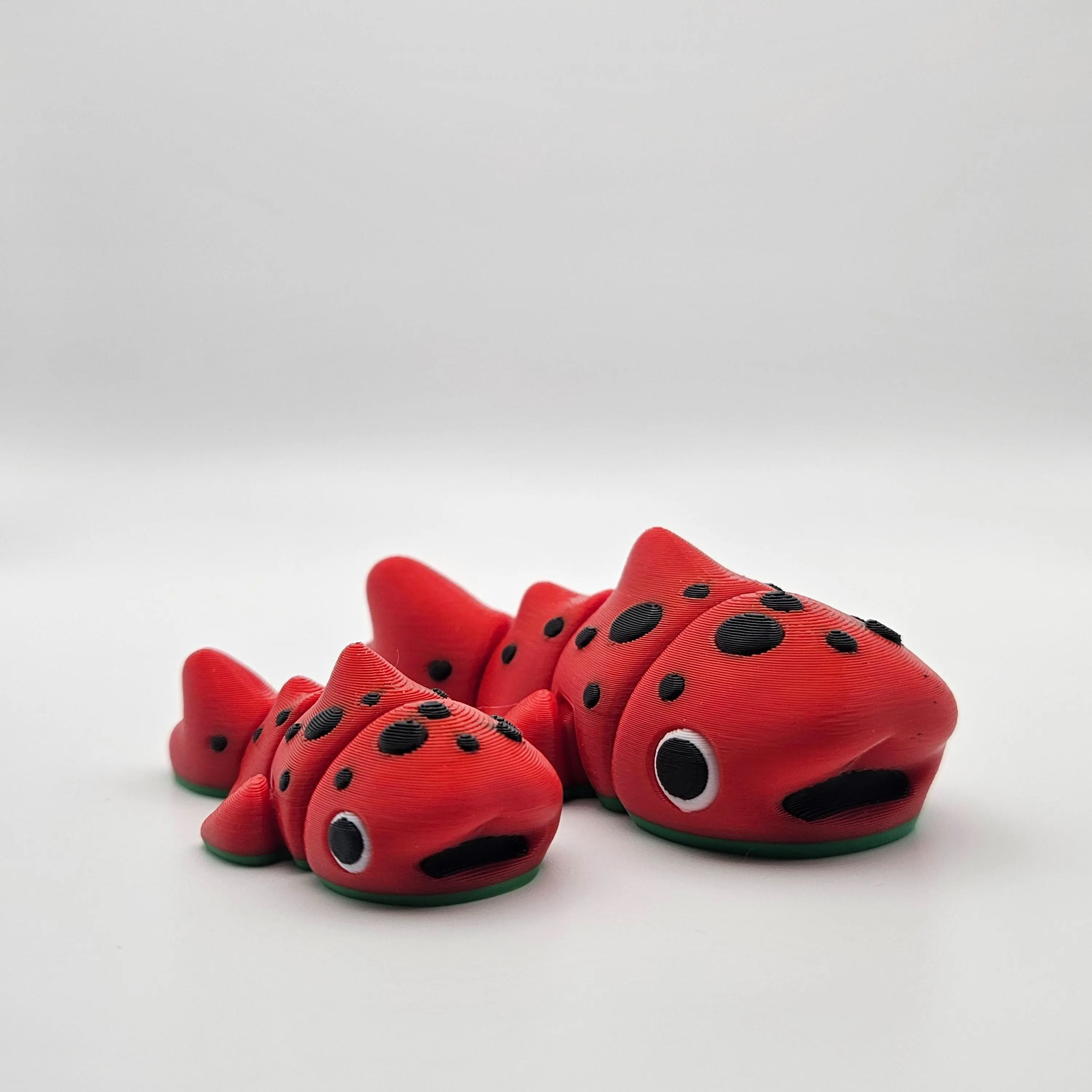 3D Printed Articulating Watermelon Whale Shark Figurine Great Gift and Desk Figure