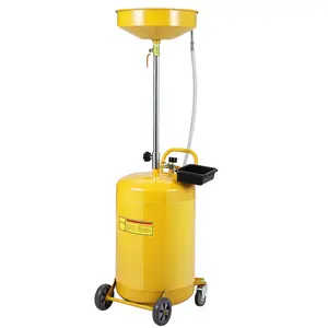 【GARVEE】Waste Oil Drain Tank, 20 Gallon Garage Waste Oil Change Tank, With Wheels & Adjustable Funnel Height, Adjustable Funnel (38"-65") & Tool Box, for Auto Repair Shops, Garages