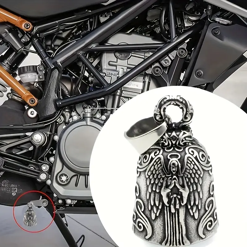 A virgin motorcycle bell, good luck on the road, brings you lucky retro punk bicycle decoration gift, father's birthday gift, Bicycle Accessories, Bike Accessories, Bike Bells