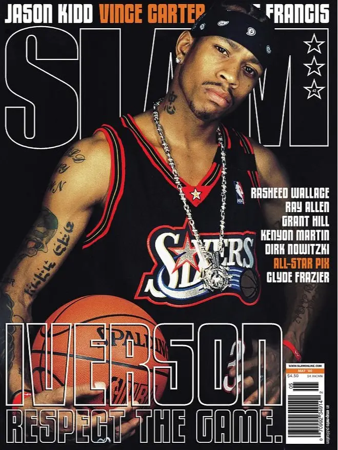 Allen Iverson Poster NBA Legend Basketball Wall Art Vintage Sports Decor Philadelphia 76ers Fan Gift - Poster Print Unframed