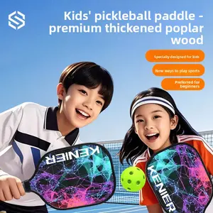 Peak Ball Racket Set Children Student Beginner Wooden Pike Racket Peak Ball Racket Full Set of 4 Balls paddles