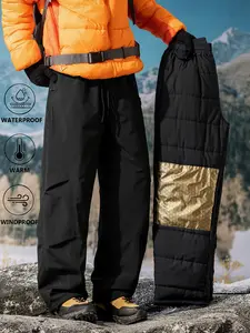 Men's Winter Outdoor Thick Ski Pants, Waterproof Insulated Windproof Design, Suitable for Men and Women Fall Winter Hiking