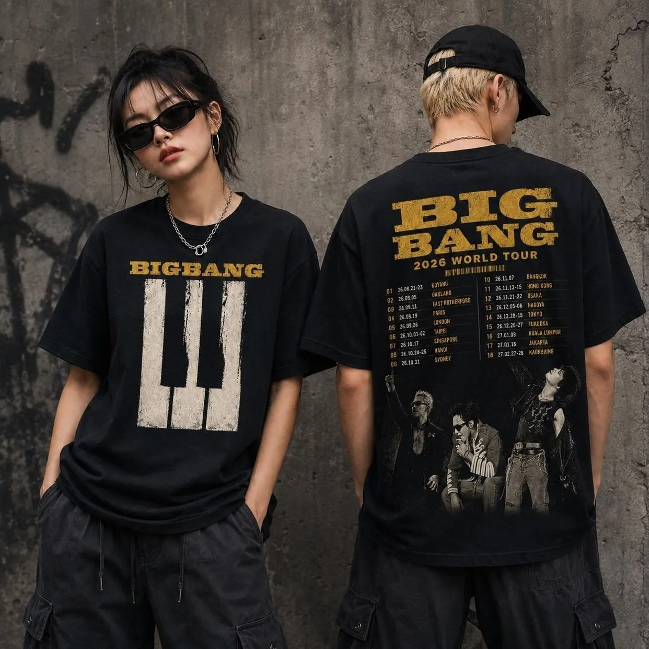 BIGBANG 2026 World Tour T-shirt, Big Bang Kpop Concert Shirt, G-dragon Taeyang Daesung Graphic Tee EBR1TM