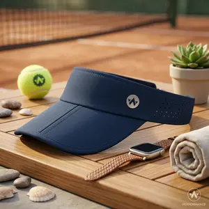 Sports Sun Visor Hat - Adjustable Mesh Folding Cap for Running Golf Tennis Perfect for Women Men Lightweight Breathable Outdoor Activities Sun Protection Visor Headwear