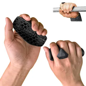 Rubber Gym Grips Weight Lifting Grips for Men & Women, Anti Slip Workout Grip for Hand Protection, Weightlifting Grips for Workout, Dumbbell Gripper, Deadlift Grip Pad (1 Pair)