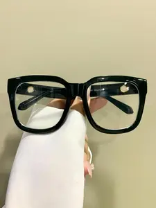 Unisex Simple Style Square Frame Eyeglasses, Fashion Casual Trendy Eyeglasses for Everyday Use, Stylish Square Frames, Minimalist Eyeglasses, Square Frame Eyewear