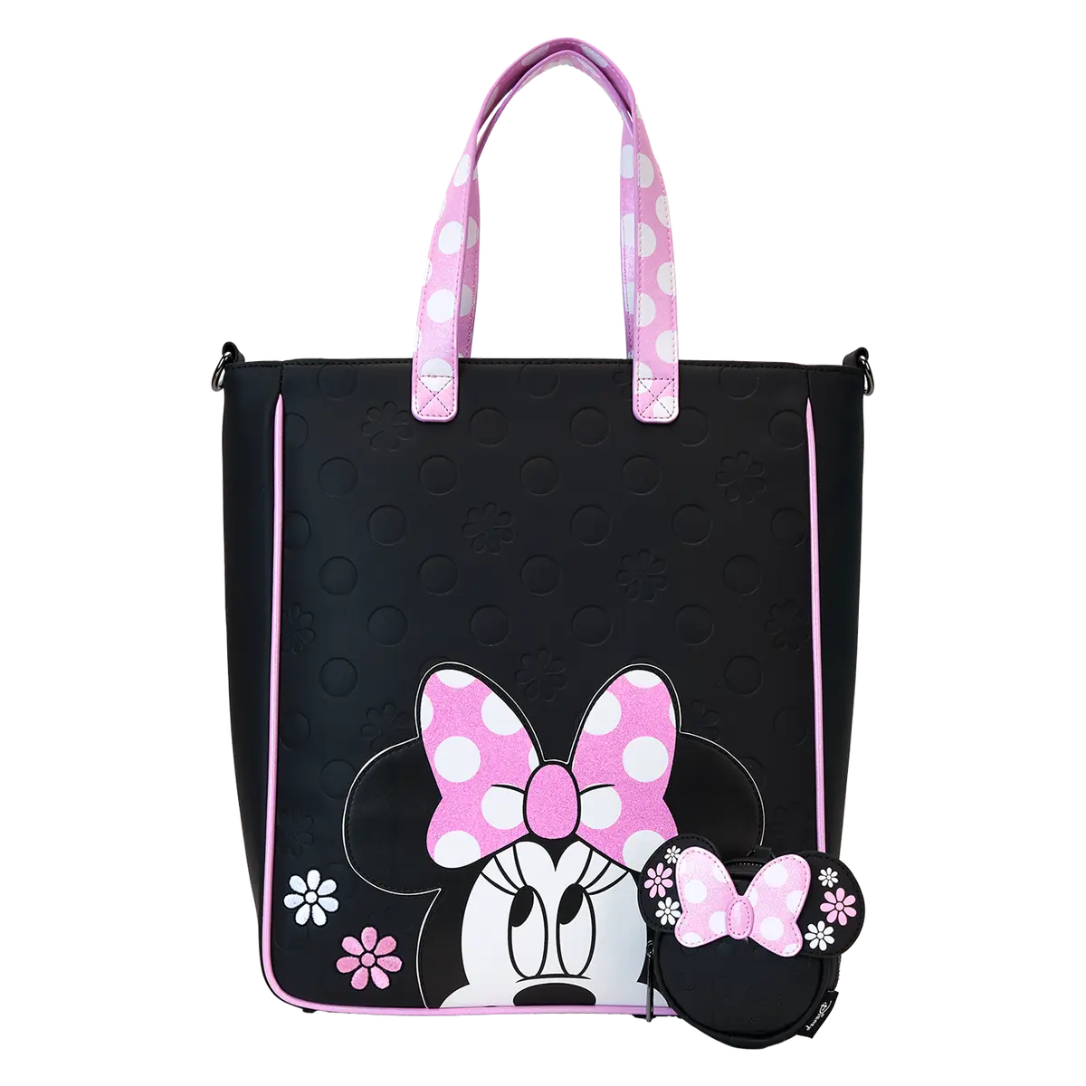 Minnie Floral Rock the Dots Tote Bag with Coin Pouch