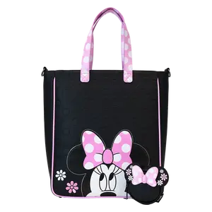 Minnie Floral Rock the Dots Tote Bag with Coin Pouch