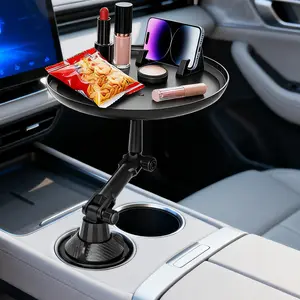 Car Cup Holder Tray, Expandable Car Cup Holder with Phone Holder, Car Food Tray for Eating, Road Trip Essentials, Car Dining Tray