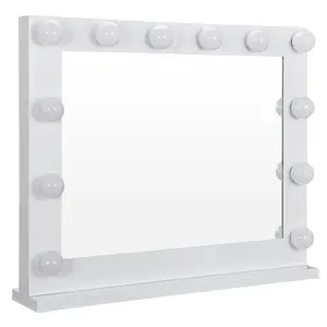 ZENY Hollywood Makeup Vanity Mirror W/Lights, Tabletop/Wall-Mounted White Decor