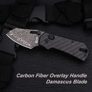 JIN Rhino DIY Pocket Knife for Men – Compact Folding EDC Kit with Button Lock, 2" 9Cr18MoV Blade, Black G10 Handle, Smooth Fidget Action, Perfect Gift for Dad & Husband