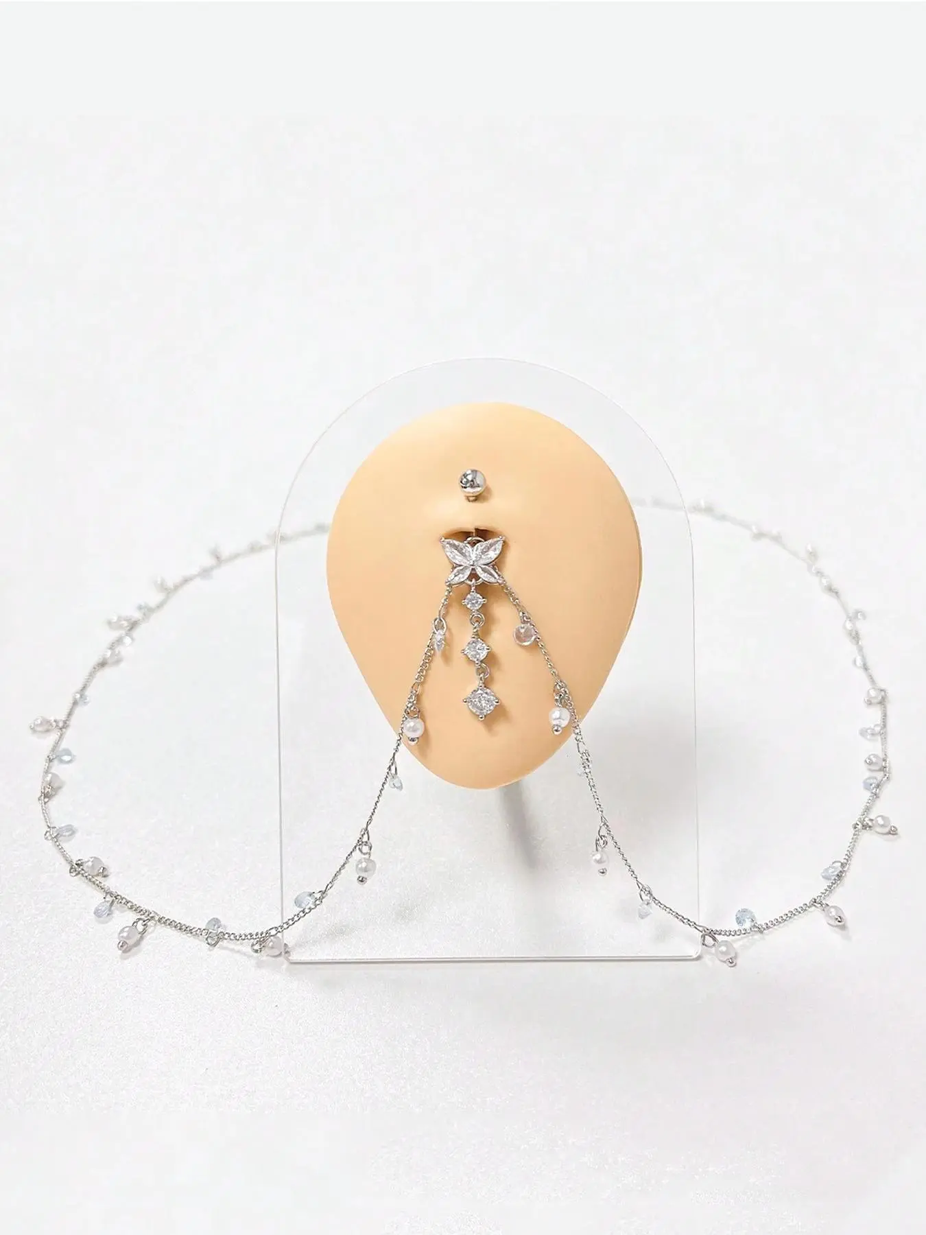 Women's Elegant Rhinestone Decorated Belly Rings, Exquisite Trendy Belly Piercing Jewelry, Chic Body High Quality Jewelry for Party & Daily Decor, Septum Jewelry, Belly Button Ring, Navel Ring, Piercings Jewelry