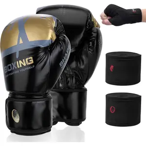 Boxing Gloves, 12oz / 16oz - Boxing Gloves for Men and Women with Boxing Wraps for Heavy Bag, MMA, Muay Thai, Sparring