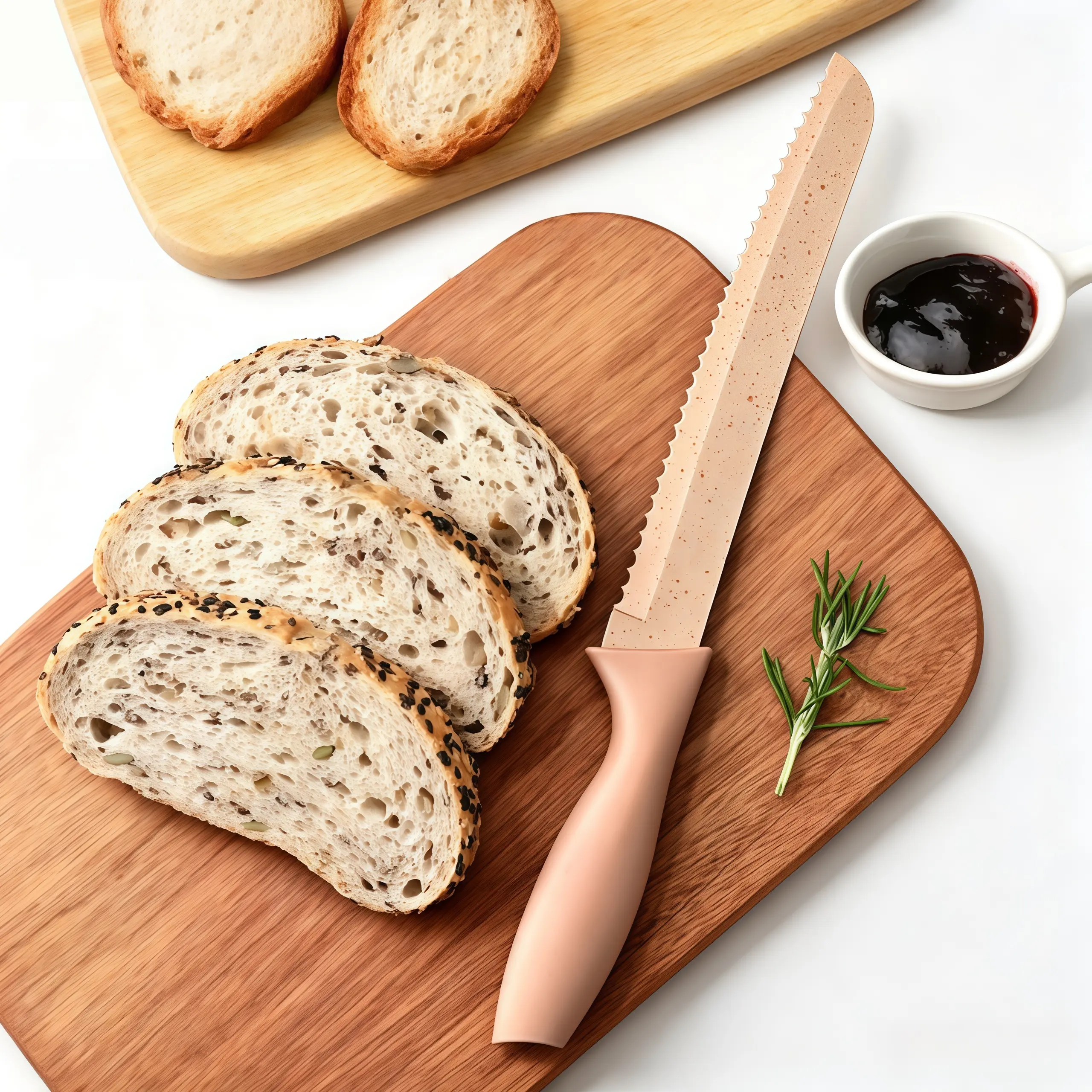 Professional Baking Serrated Bread Slicing Knife, Sharp Stainless Steel Saw Knife for Toast, Cake, Sandwiches & Homemade Pastries
