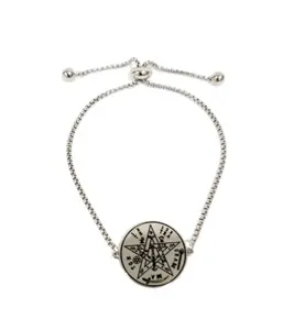 Tetragrammaton Bracelet Silver – 72 Names of God King Solomon Seal