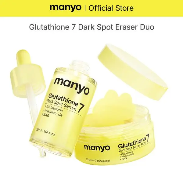 [manyo] Glutathione 7 Dark Spot Serum + Patch Duo — Niacinamide, Korean Skincare, Even Tone Serum, Daily Formula