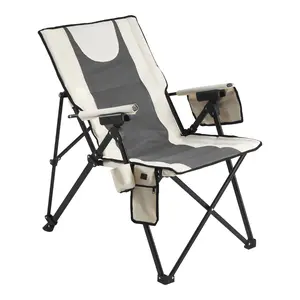 Heated Camping Chair, 3 Heat Settings, High Back Folding Camping Chair, Supports 260lbs, Full Padded Beach Chairs with Armrest & Cupholder, Fishing Chair，Portable Lawn Chairs for Outdoor Sports Trave