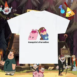 Gangsta's Paradise Shirt, Waddles And Mabel Shirt, Gravity Falls Shirt, Magic Kingdom Shirt,  Trip Shirt, Gift For Fans, Unisex Shirt, Cotton Shirt, Vintage Shirt, Crewneck Shirt, Streetwear, Oversized T-Shirt