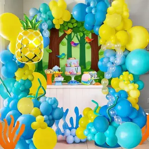Spongebob Squarepants Birthday Party Decor Set, Easy DIY Cartoon Balloon Arch Kit, Pineapple Aluminum Foil Balloons for Kids' Parties