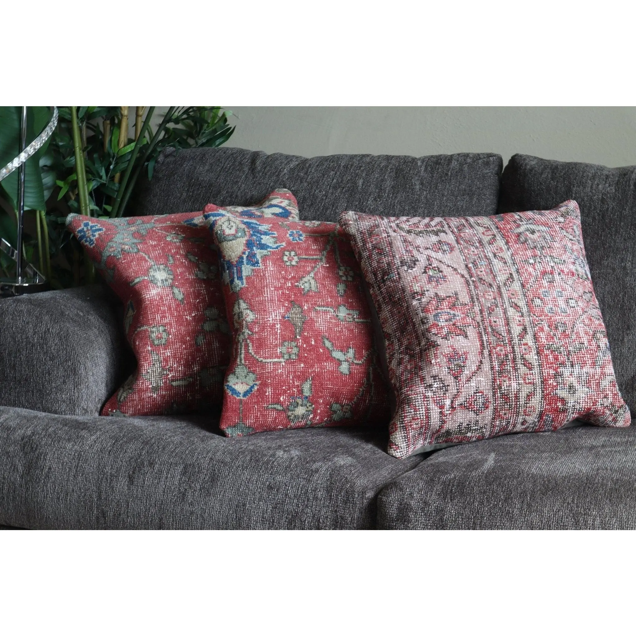 Canvello Modern Farmhouse Throw Pillows | Set of 3 | 20"X20"